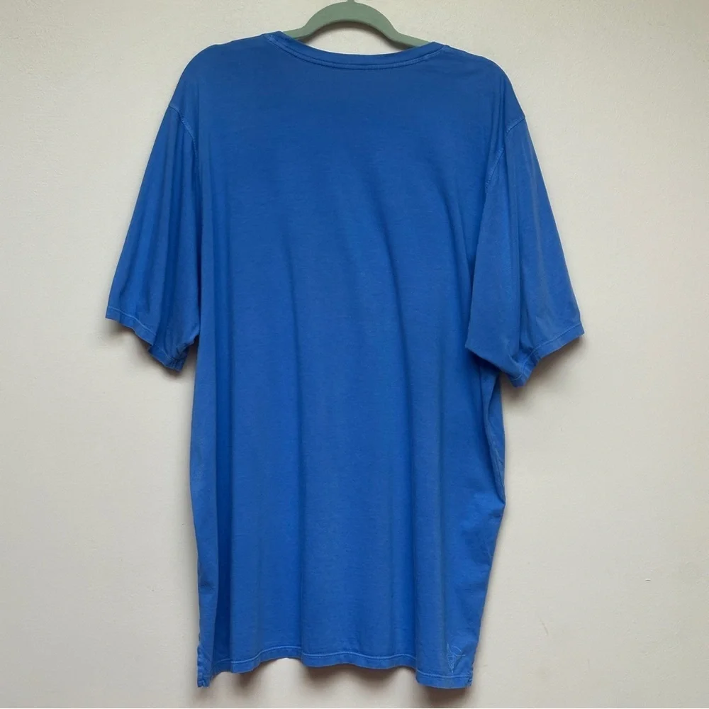 B. Draddy‎ Mens Pima Cotton Pocket T Shirt Blue Crewneck Short Sleeve 2XL